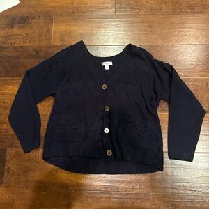 Christopher & Banks Blue Cardigan Sweater Relaxed Fit